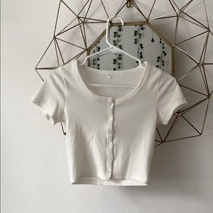 cropped white shirt